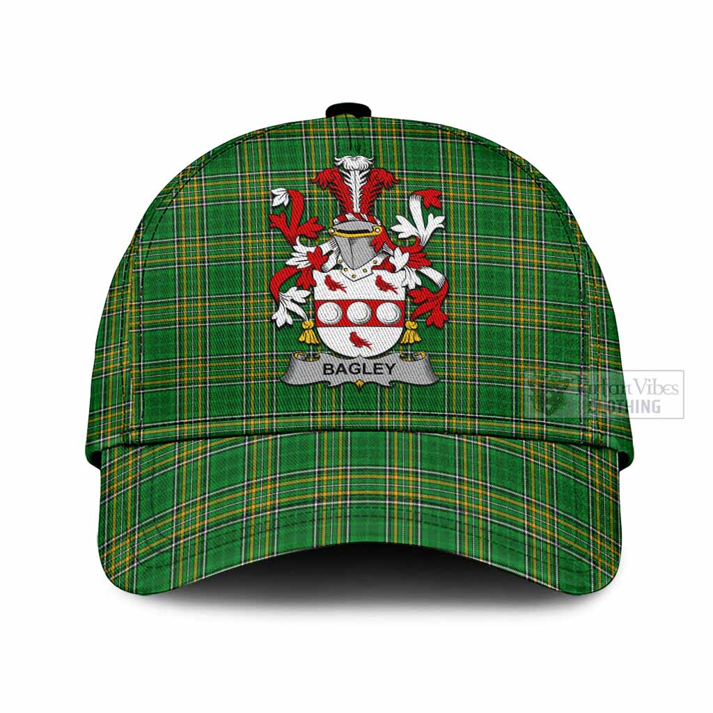 Tartan Vibes Clothing Bagley Irish Clan Tartan Classic Cap with Coat of Arms