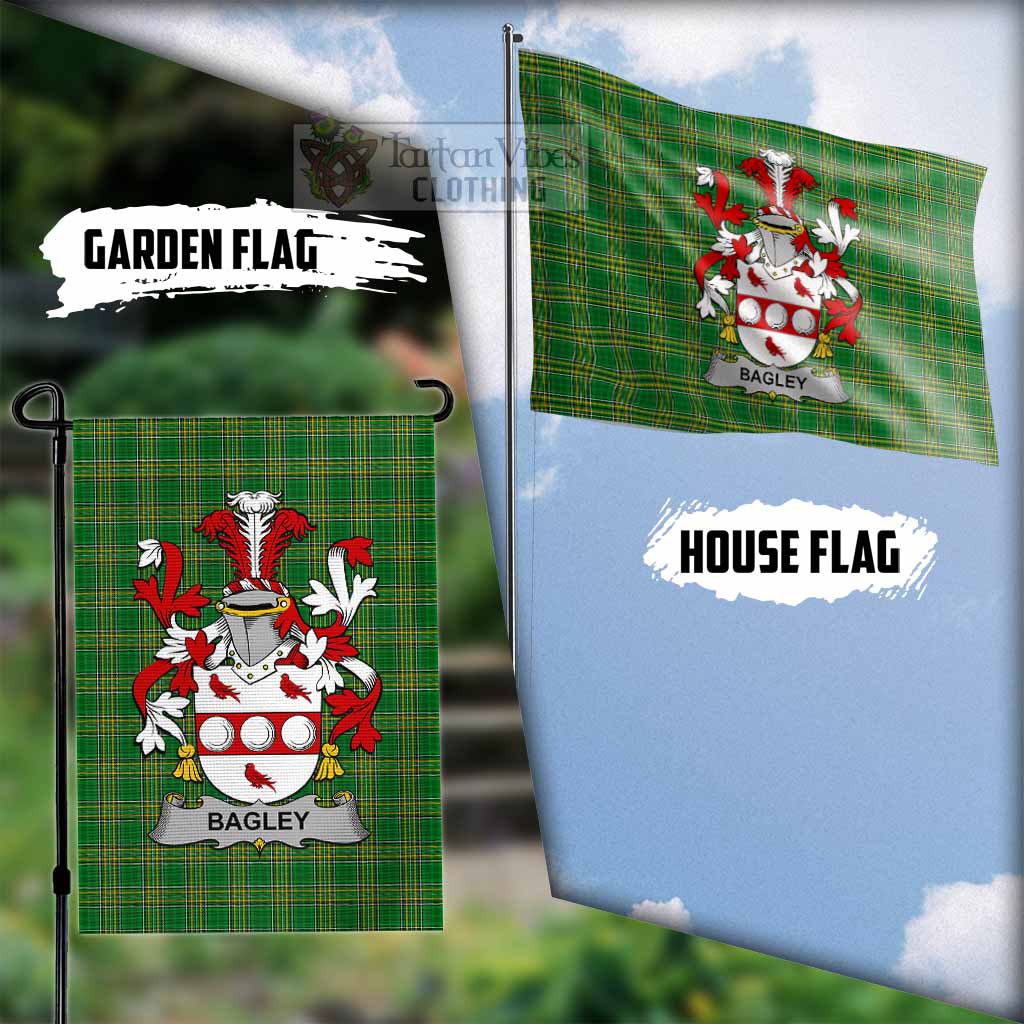 Tartan Vibes Clothing Bagley Irish Clan Flag with Coat of Arms