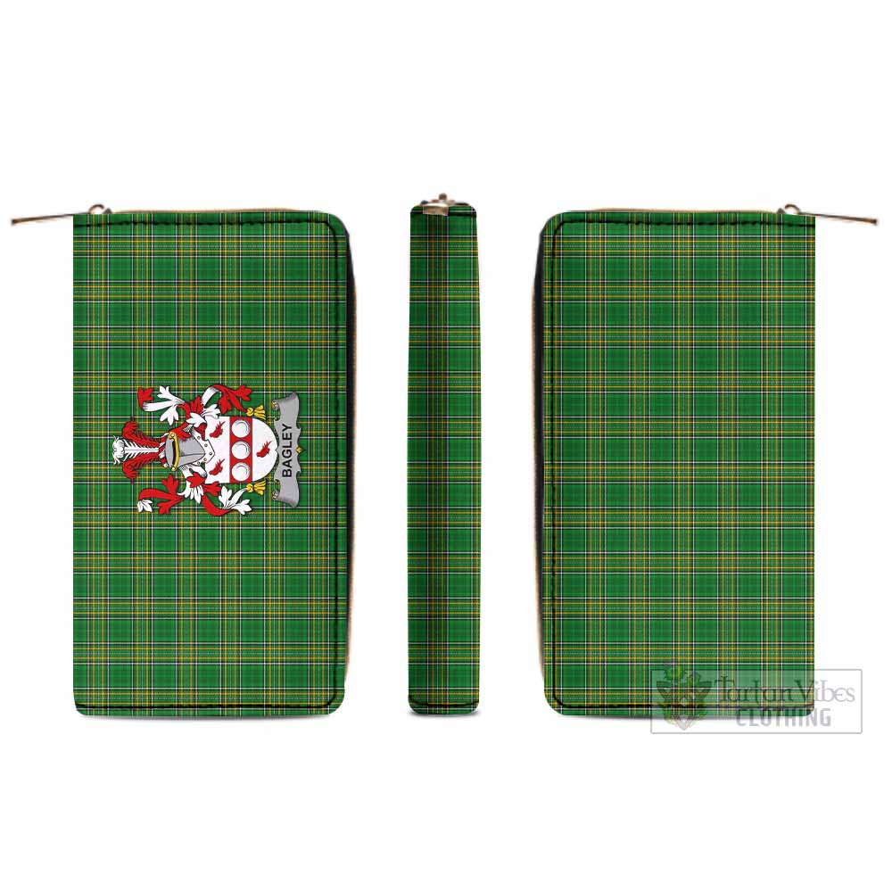 Bagley Irish Clan Tartan Women's Leather Wallet with Coat of Arms - Tartan Vibes Clothing