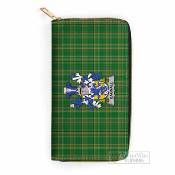 Bagnall Irish Clan Tartan Women's Leather Wallet with Coat of Arms One Size 19.7*10.5*3.5 cm - Tartan Vibes Clothing