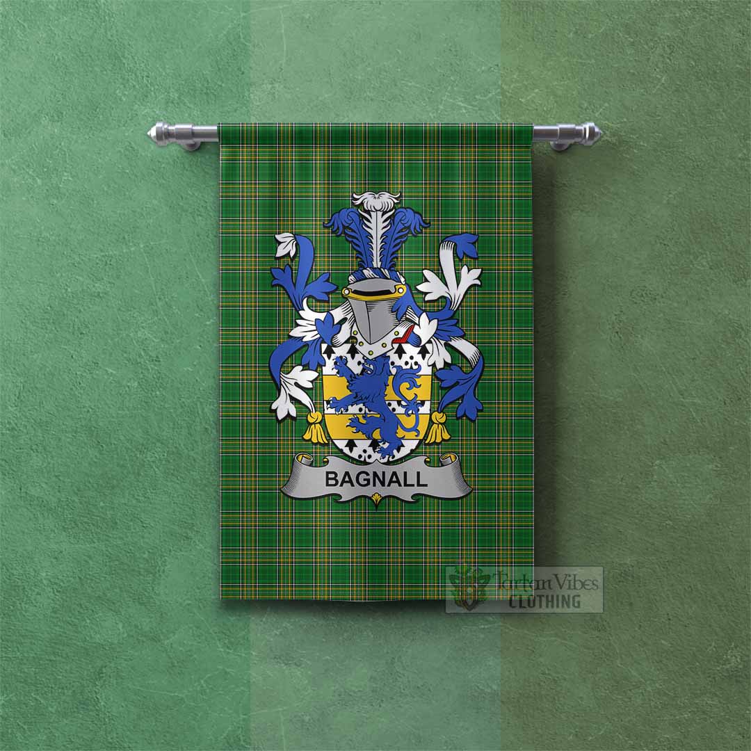 Bagnall Irish Clan Tartan Gonfalon, Tartan Banner with Coat of Arms Rectangle - Tartan Vibes Clothing