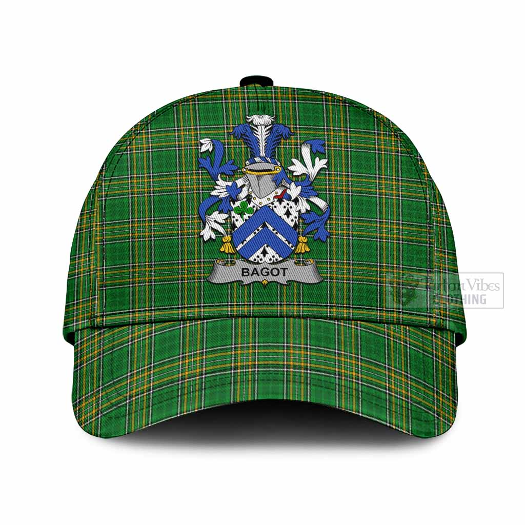 Tartan Vibes Clothing Bagot Irish Clan Tartan Classic Cap with Coat of Arms