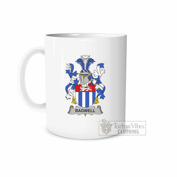 Bagwell Irish Clan Coat of Arms Ceramic Mug White - 2D-tartanvibesclothing