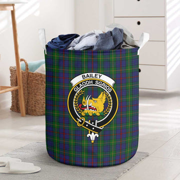 Bailey Tartan Laundry Basket with Family Crest