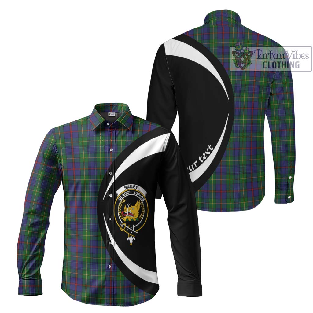 Tartan Vibes Clothing Bailey Tartan Long Sleeve Button Up with Family Crest Circle Style