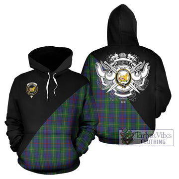 Bailey Tartan Hoodie with Family Crest and Military Logo Style Zip Hoodie - Tartan Vibes Clothing