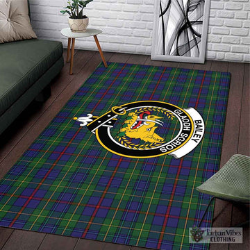 Bailey Tartan Area Rug with Family Crest