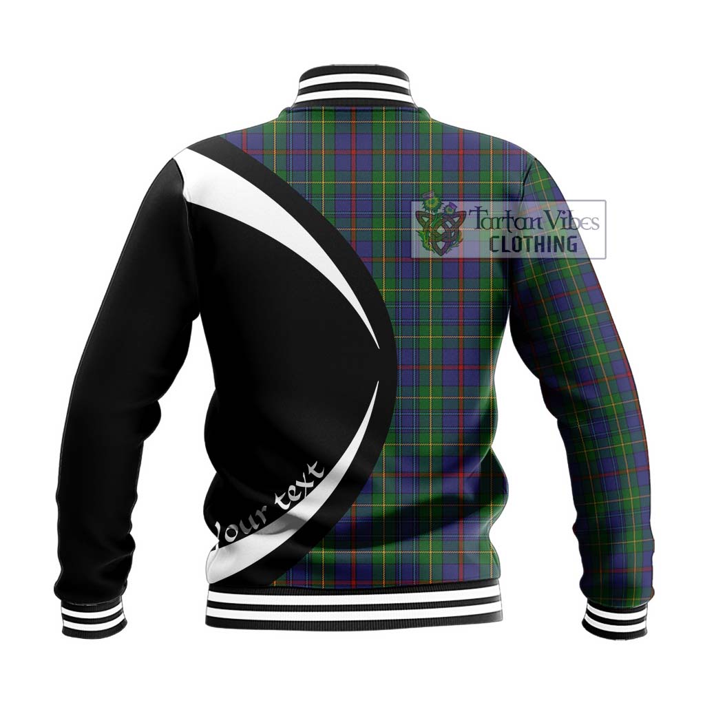 Bailey Tartan Baseball Jacket with Family Crest Circle Style - Tartan Vibes Clothing