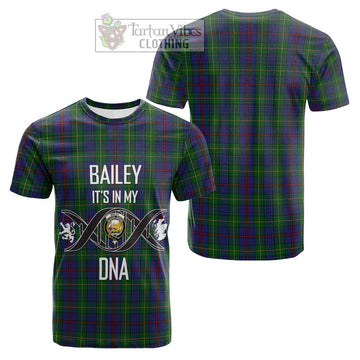 Bailey Tartan Cotton T-shirt with Family Crest DNA In Me Style Kid's Shirt - Tartan Vibes Clothing