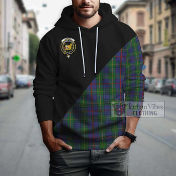 Bailey Tartan Hoodie with Family Crest and Military Logo Style - Tartan Vibes Clothing