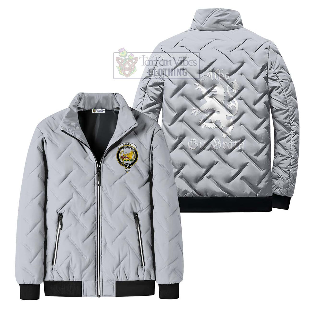 Bailey Family Crest Padded Cotton Jacket Lion Rampant Alba Gu Brath Style - 2D-tartanvibesclothing