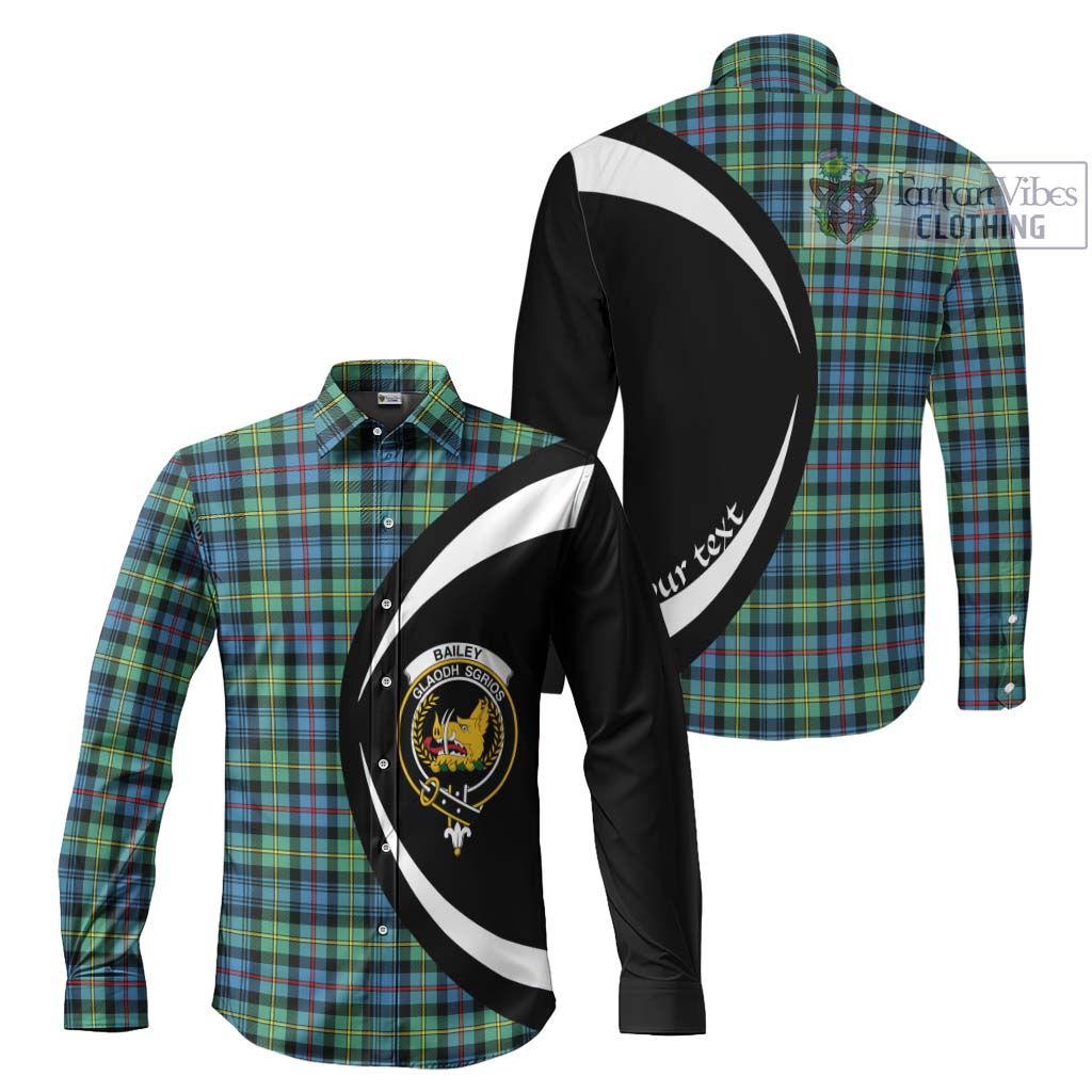 Tartan Vibes Clothing Bailey Ancient Tartan Long Sleeve Button Up with Family Crest Circle Style