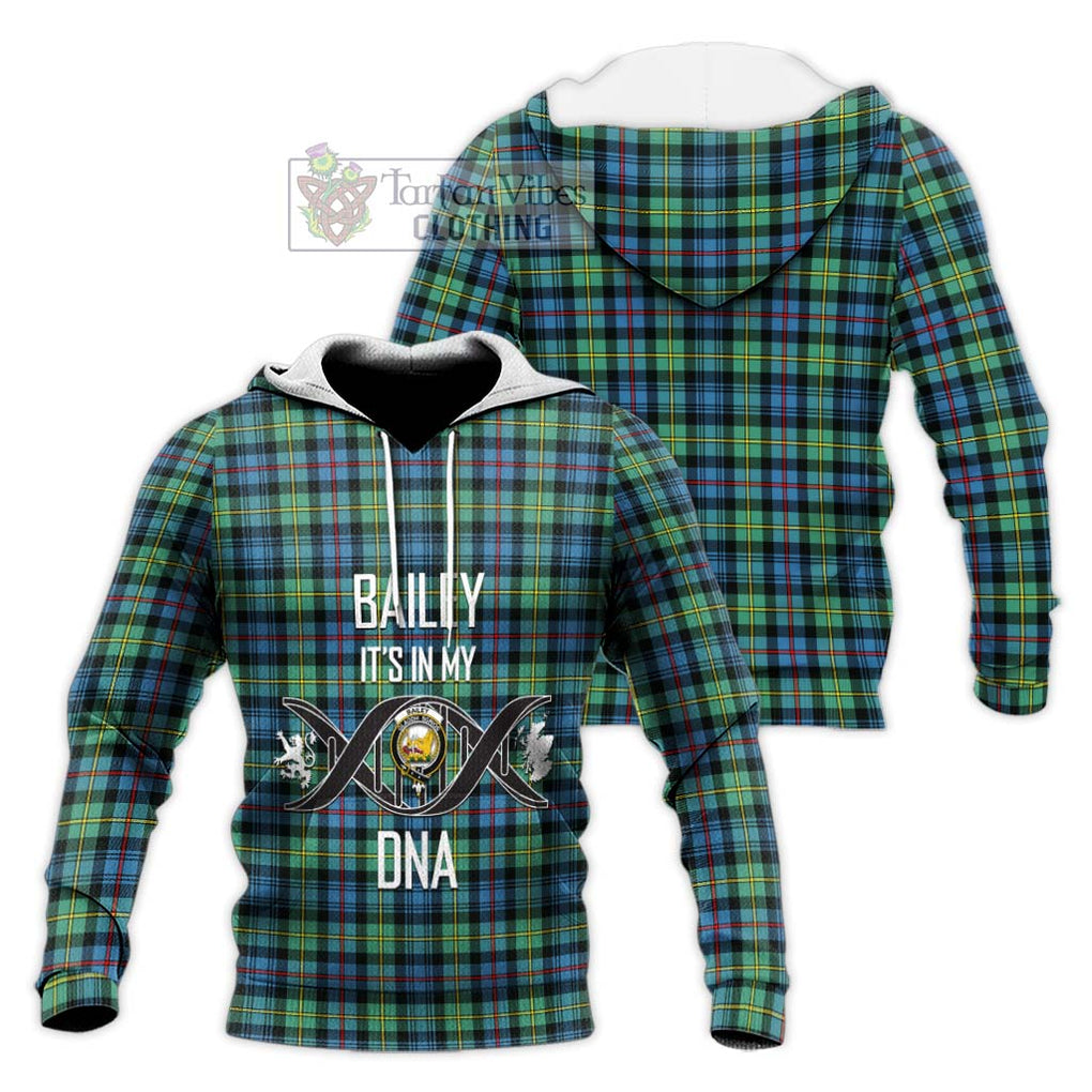 Bailey Ancient Tartan Knitted Hoodie with Family Crest DNA In Me Style Unisex Knitted Pullover Hoodie - Tartanvibesclothing Shop