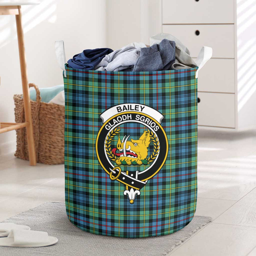 Bailey Ancient Tartan Laundry Basket with Family Crest One Size - Tartanvibesclothing Shop