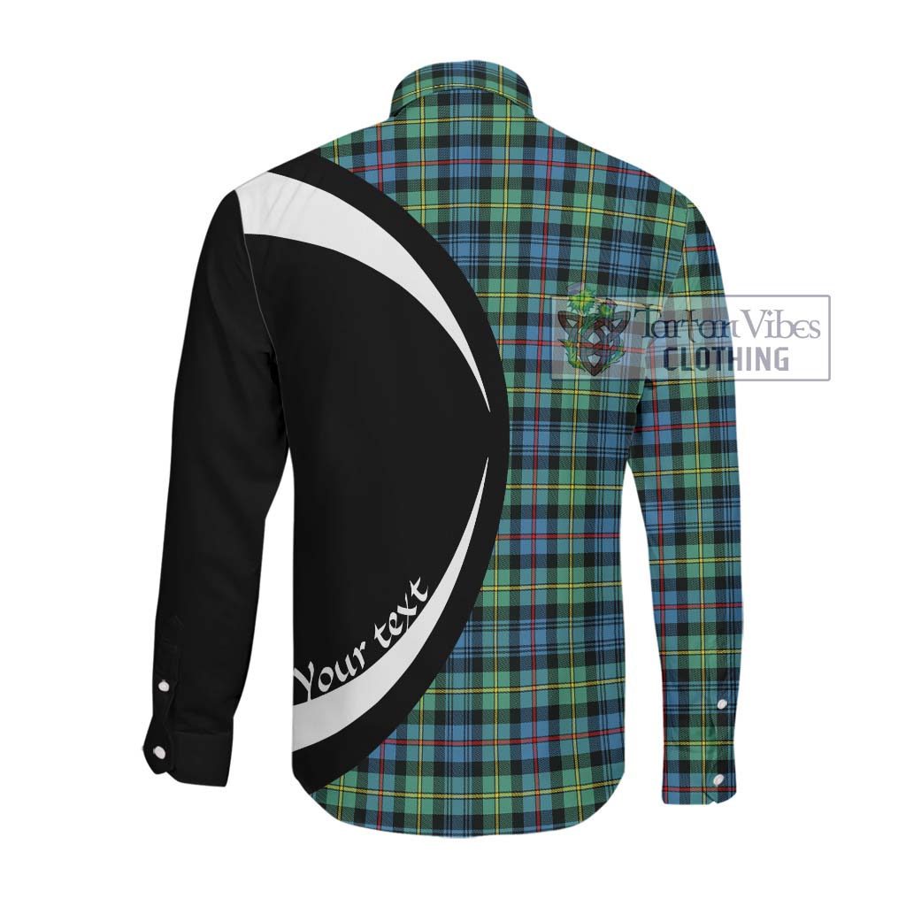 Tartan Vibes Clothing Bailey Ancient Tartan Long Sleeve Button Up with Family Crest Circle Style