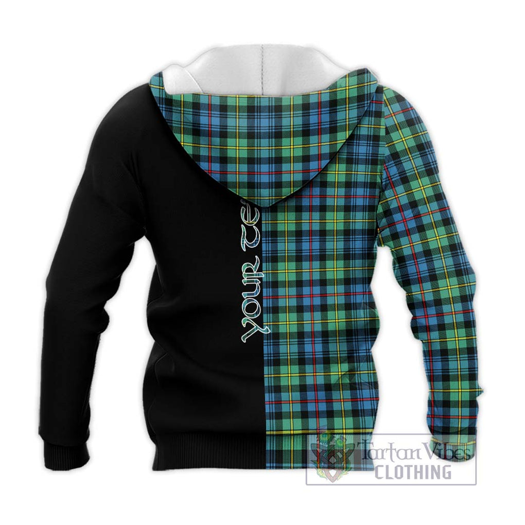 Bailey Ancient Tartan Knitted Hoodie with Family Crest and Half Of Me Style - Tartanvibesclothing Shop