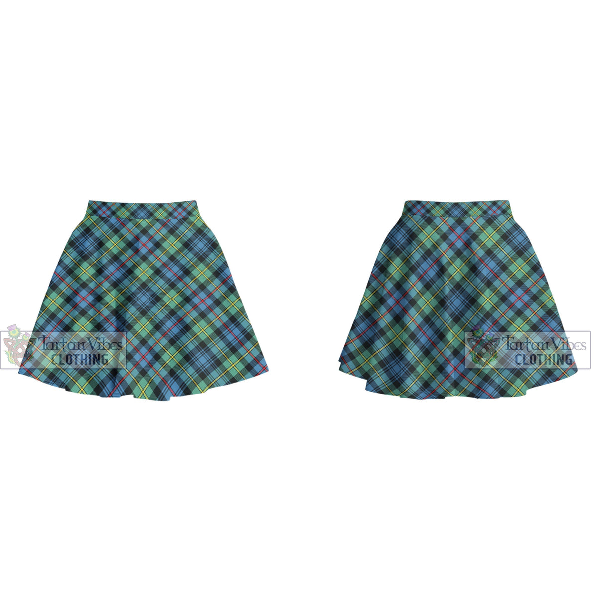 Bailey Ancient Tartan Women's Plated Mini Skirt Cross Style - Tartan Vibes Clothing