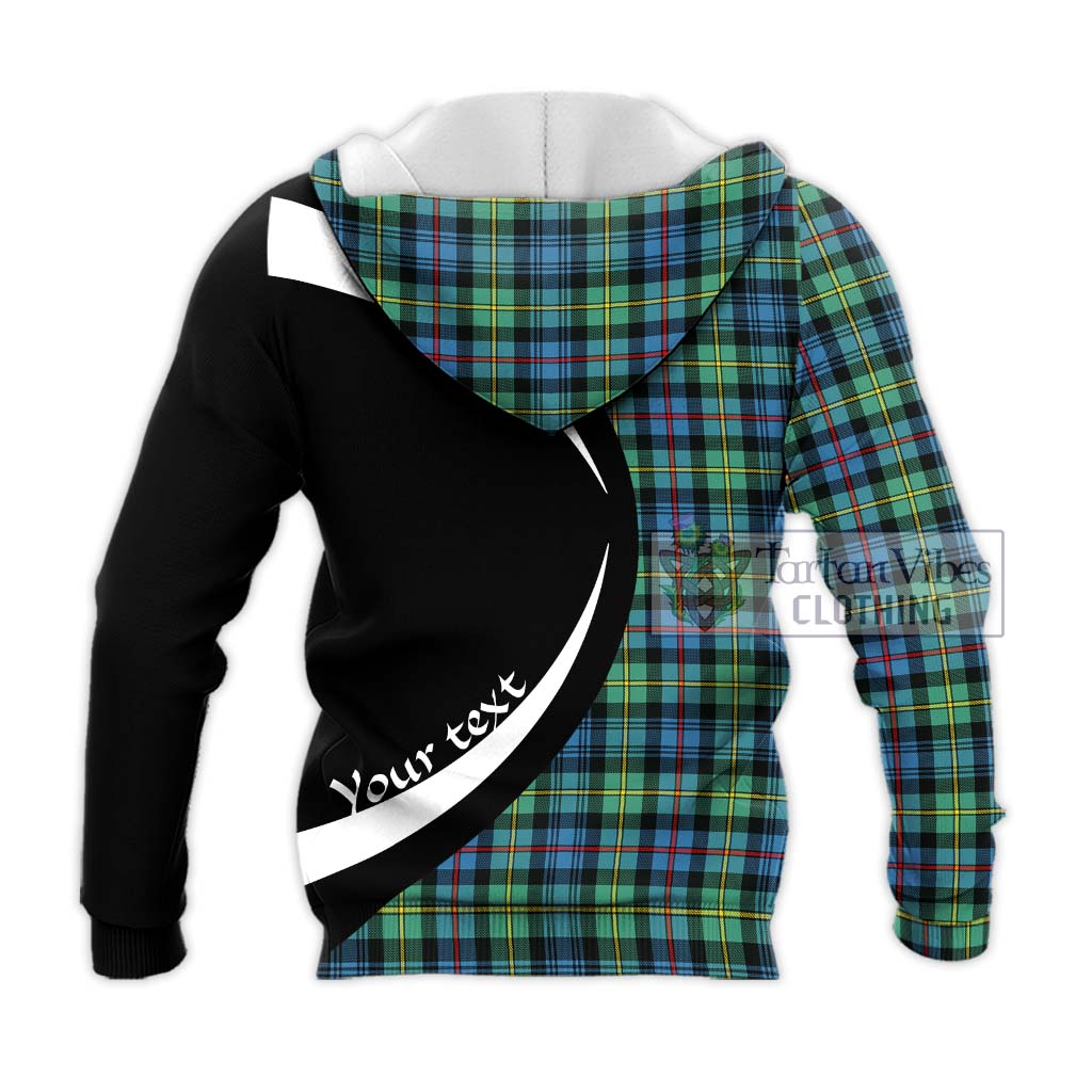 Bailey Ancient Tartan Knitted Hoodie with Family Crest Circle Style - Tartan Vibes Clothing