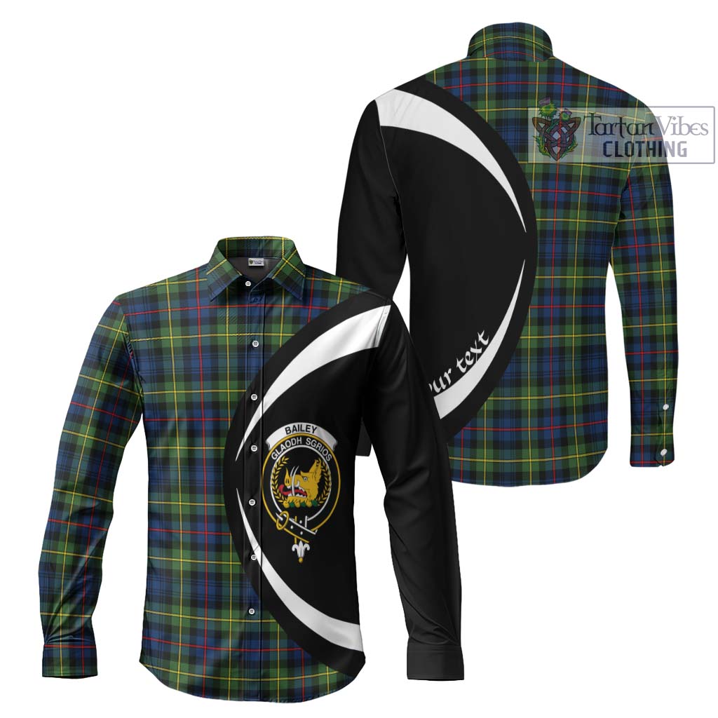 Tartan Vibes Clothing Bailey Modern Tartan Long Sleeve Button Up with Family Crest Circle Style