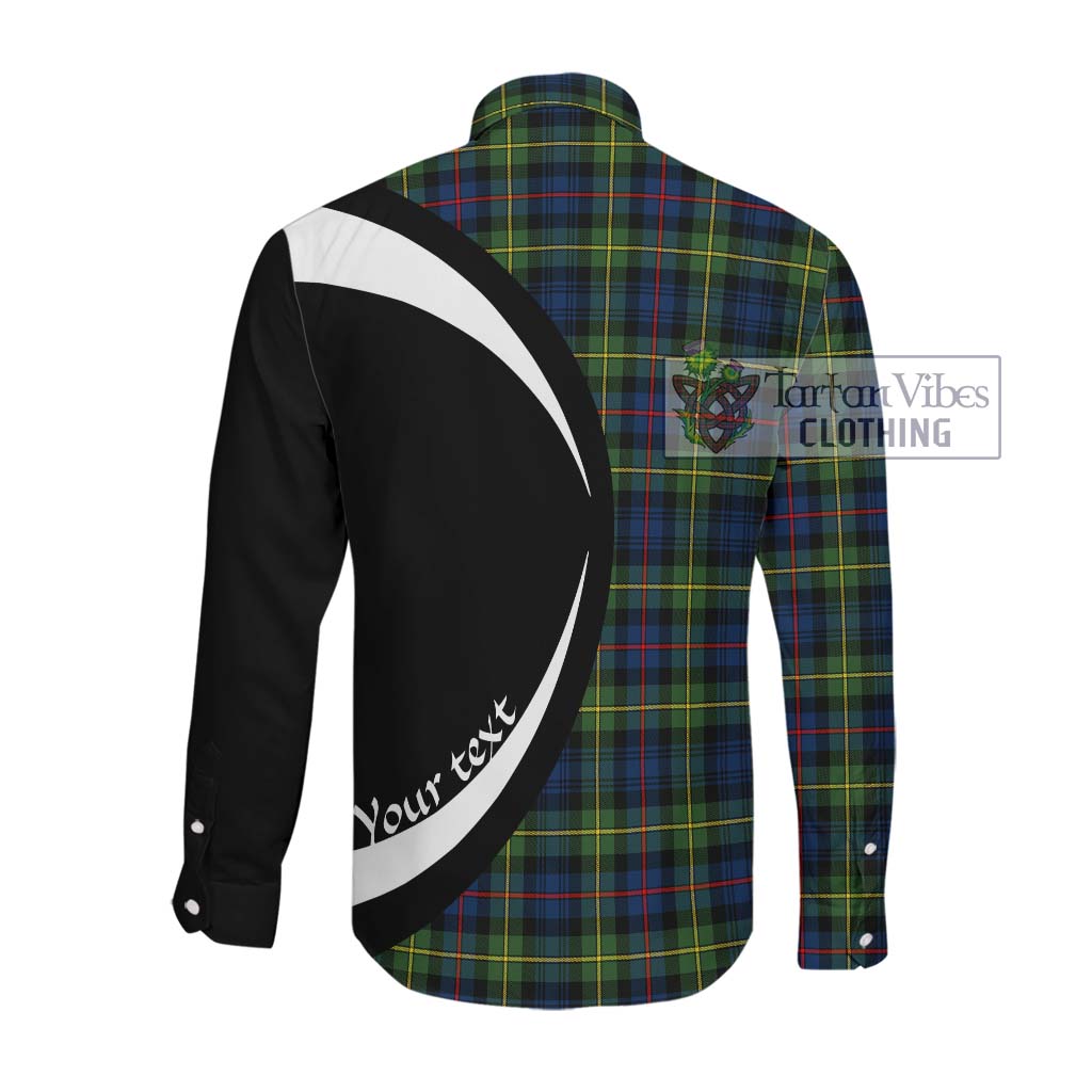 Tartan Vibes Clothing Bailey Modern Tartan Long Sleeve Button Up with Family Crest Circle Style