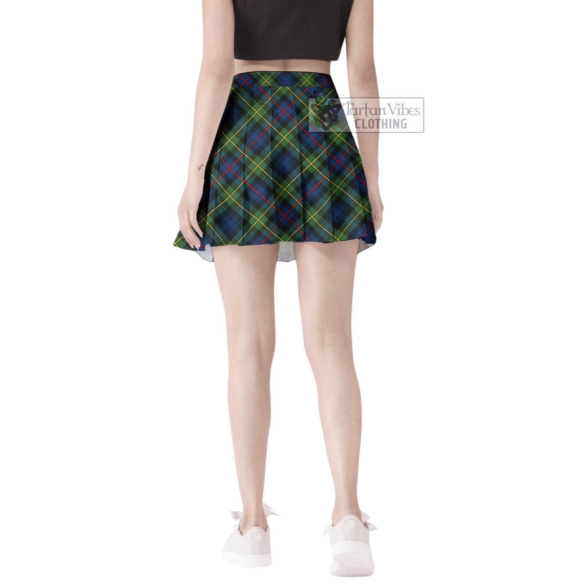 Bailey Modern Tartan Women's Plated Mini Skirt Cross Style - Tartan Vibes Clothing