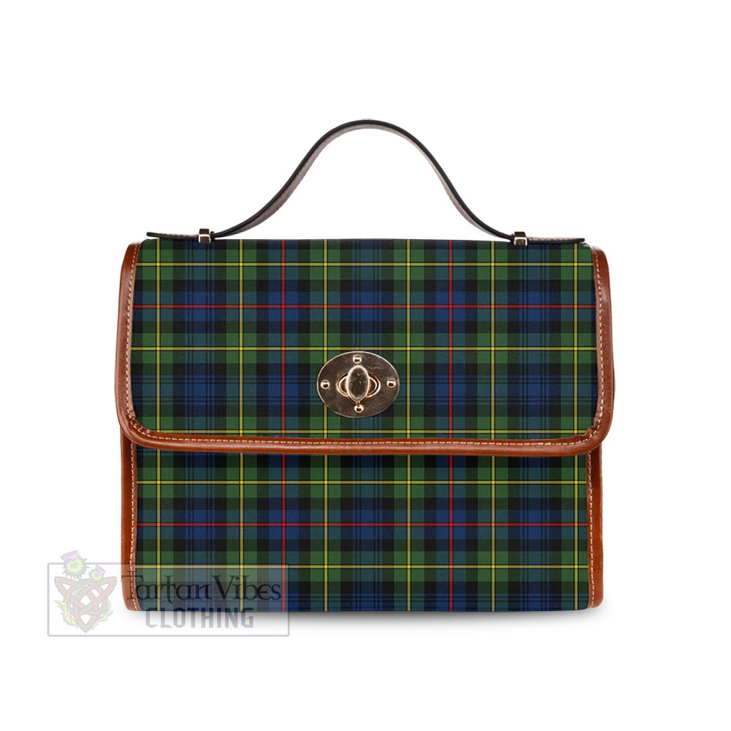 Baillie (Bailey) Tartan Waterproof Canvas Bag Brown Leather Strap One Size 10.5*20*27cm - Tartan Vibes Clothing