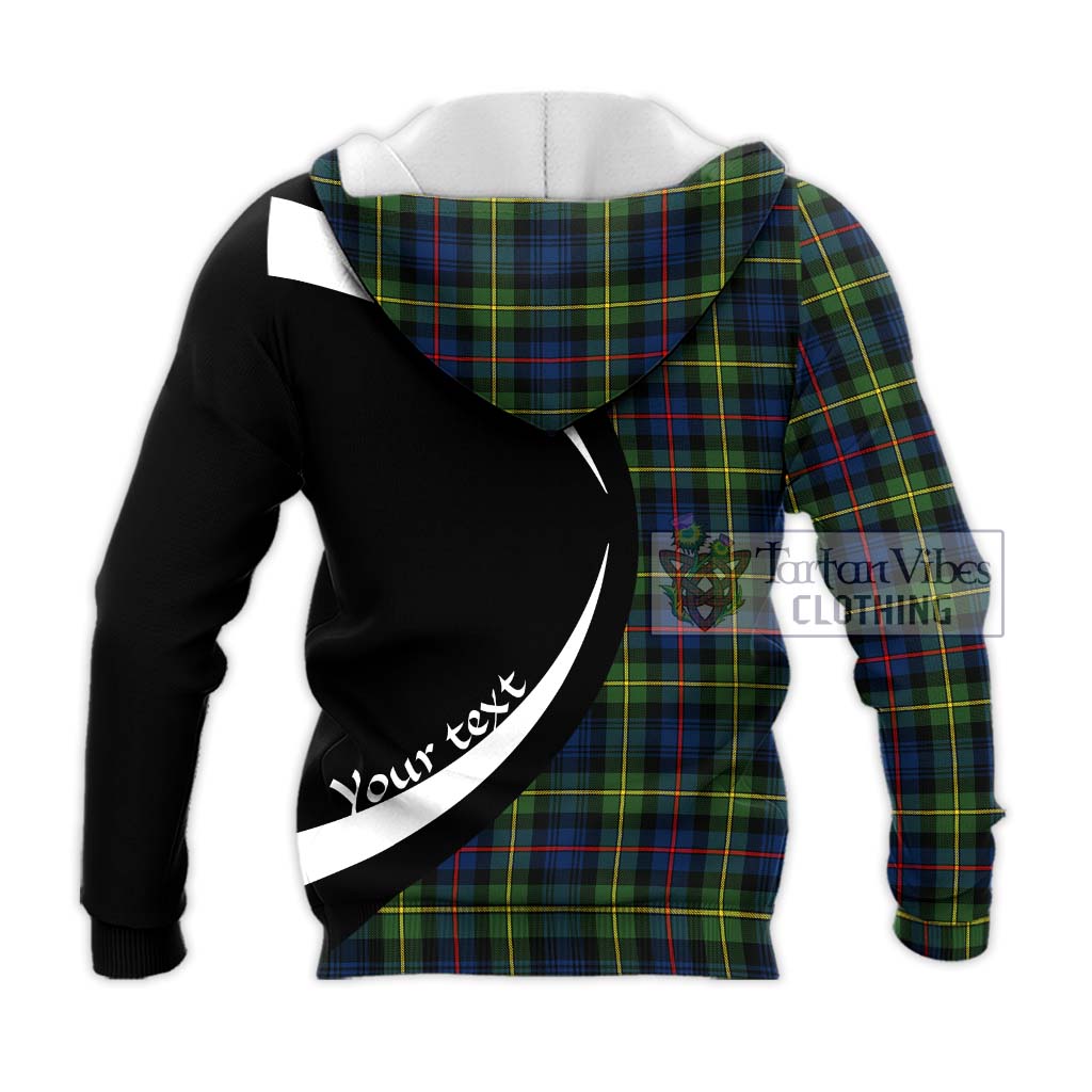 Bailey Modern Tartan Knitted Hoodie with Family Crest Circle Style - Tartan Vibes Clothing