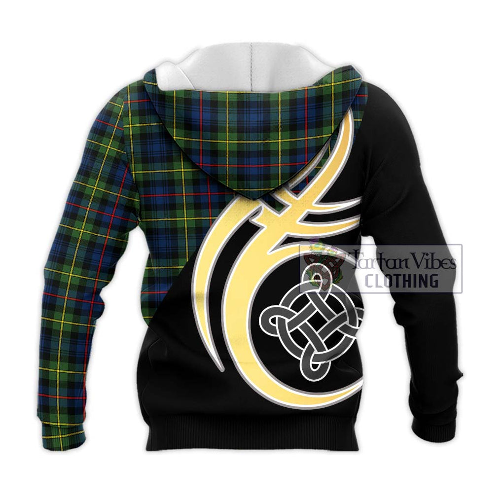 Bailey Modern Tartan Knitted Hoodie with Family Crest and Celtic Symbol Style - Tartan Vibes Clothing