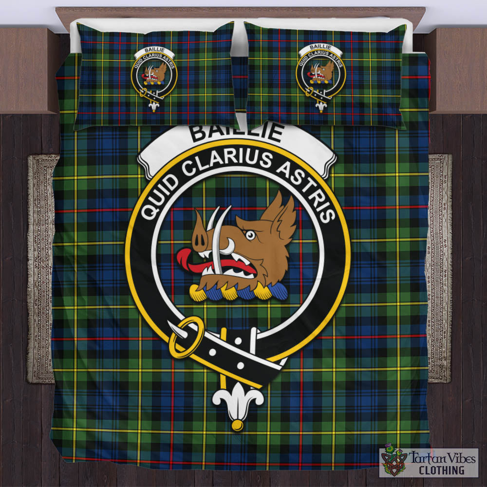 Baillie (Bailey) Tartan Bedding Set with Family Crest - Tartan Vibes Clothing