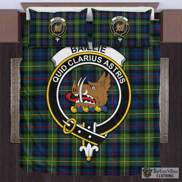 Baillie (Bailey) Tartan Bedding Set with Family Crest - Tartan Vibes Clothing