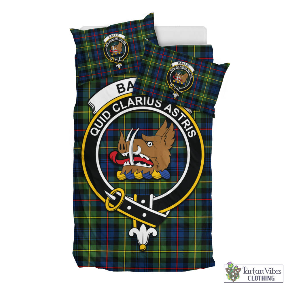 Baillie (Bailey) Tartan Bedding Set with Family Crest UK Bedding Set UK Single 52*79 inch - Tartan Vibes Clothing