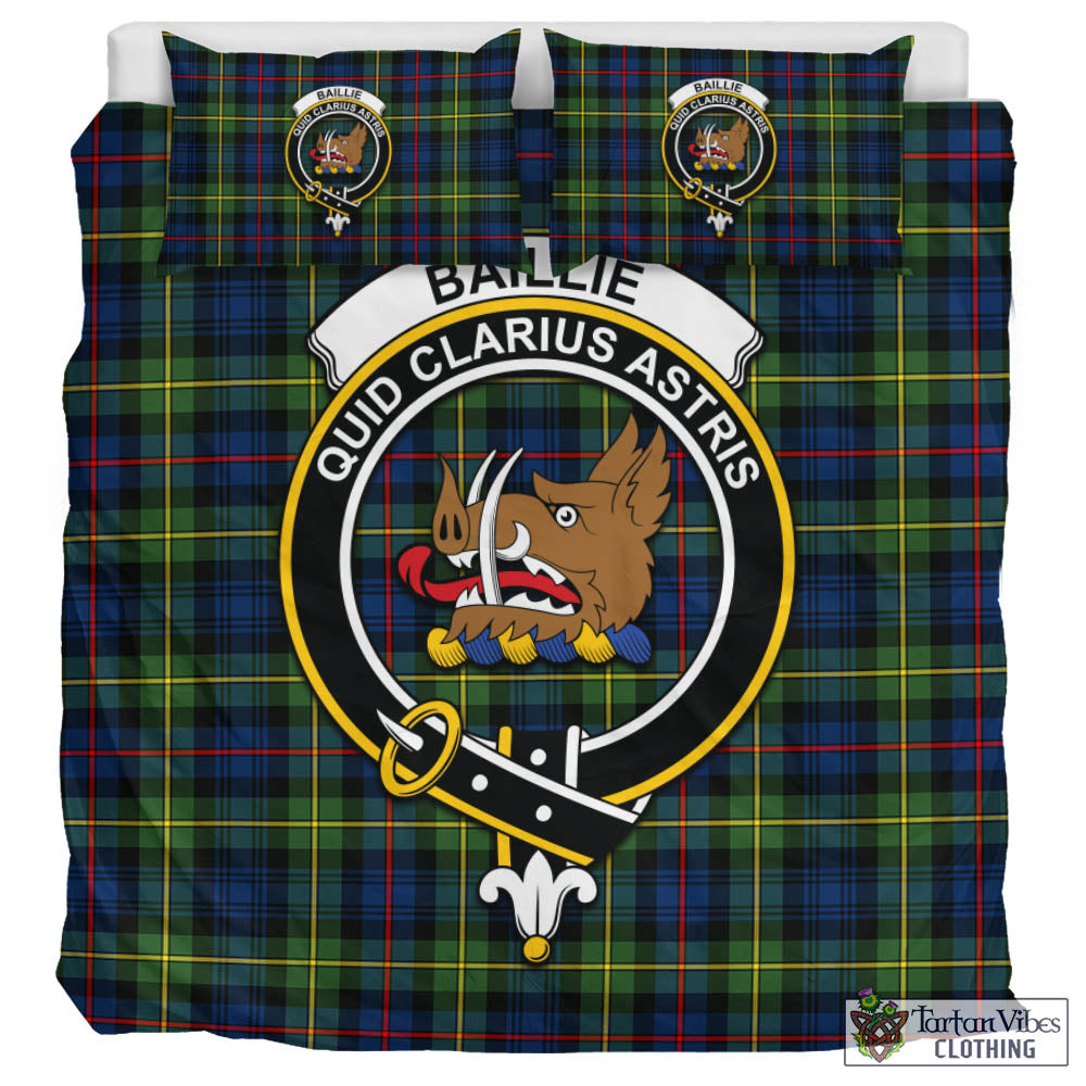 Baillie (Bailey) Tartan Bedding Set with Family Crest UK Bedding Set - Tartan Vibes Clothing