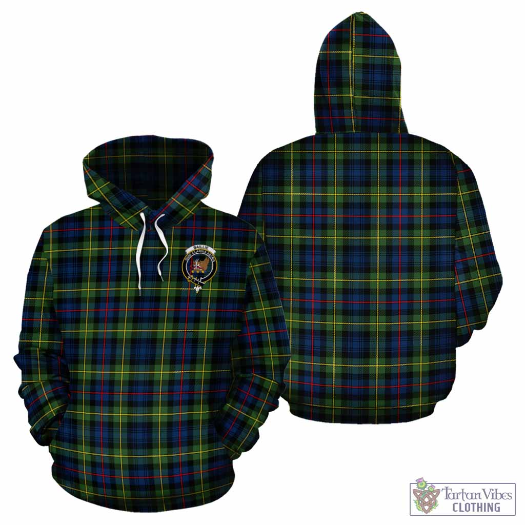Baillie (Bailey) Tartan Hoodie with Family Crest - Tartan Vibes Clothing