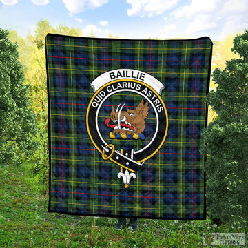 Baillie (Bailey) Tartan Quilt with Family Crest - Tartan Vibes Clothing
