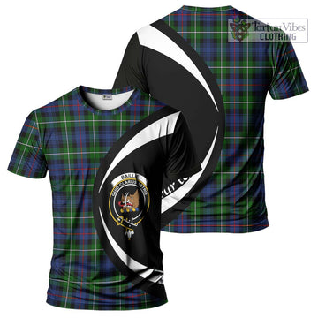 Baillie Tartan T-Shirt with Family Crest Circle Style