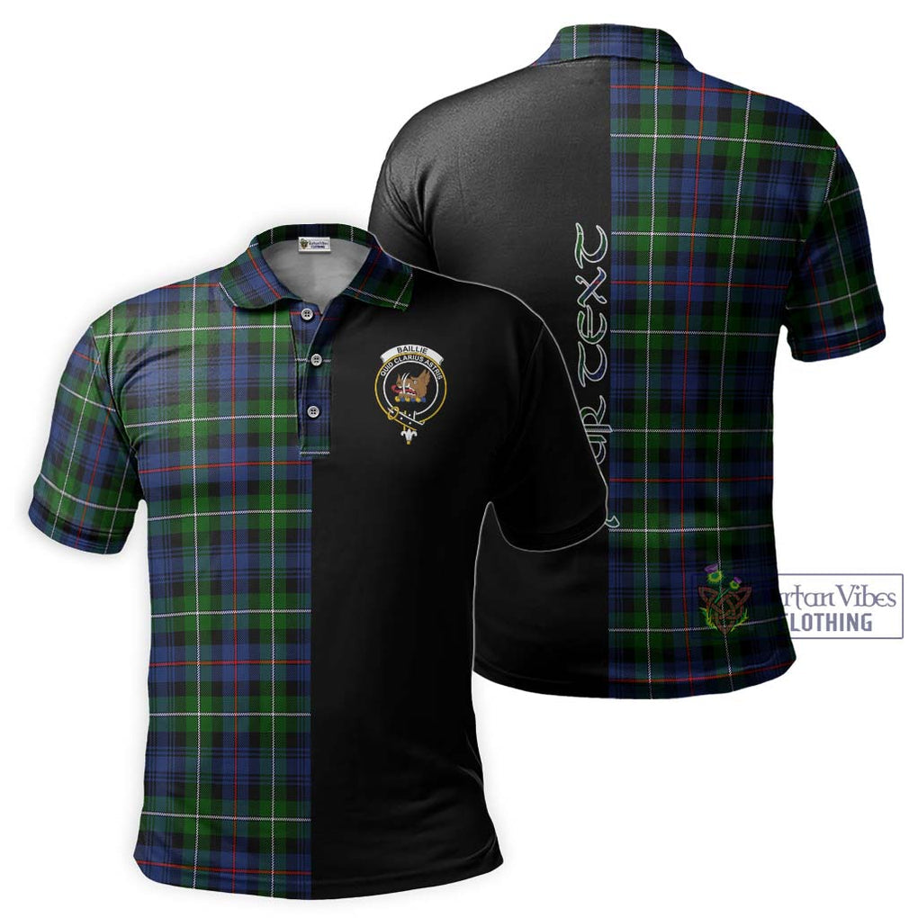 Baillie Tartan Polo Shirt with Family Crest and Half Of Me Style Kid - Tartanvibesclothing Shop