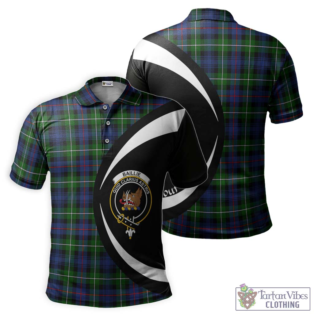 Baillie Tartan Men's Polo Shirt with Family Crest Circle Style Kid - Tartan Vibes Clothing