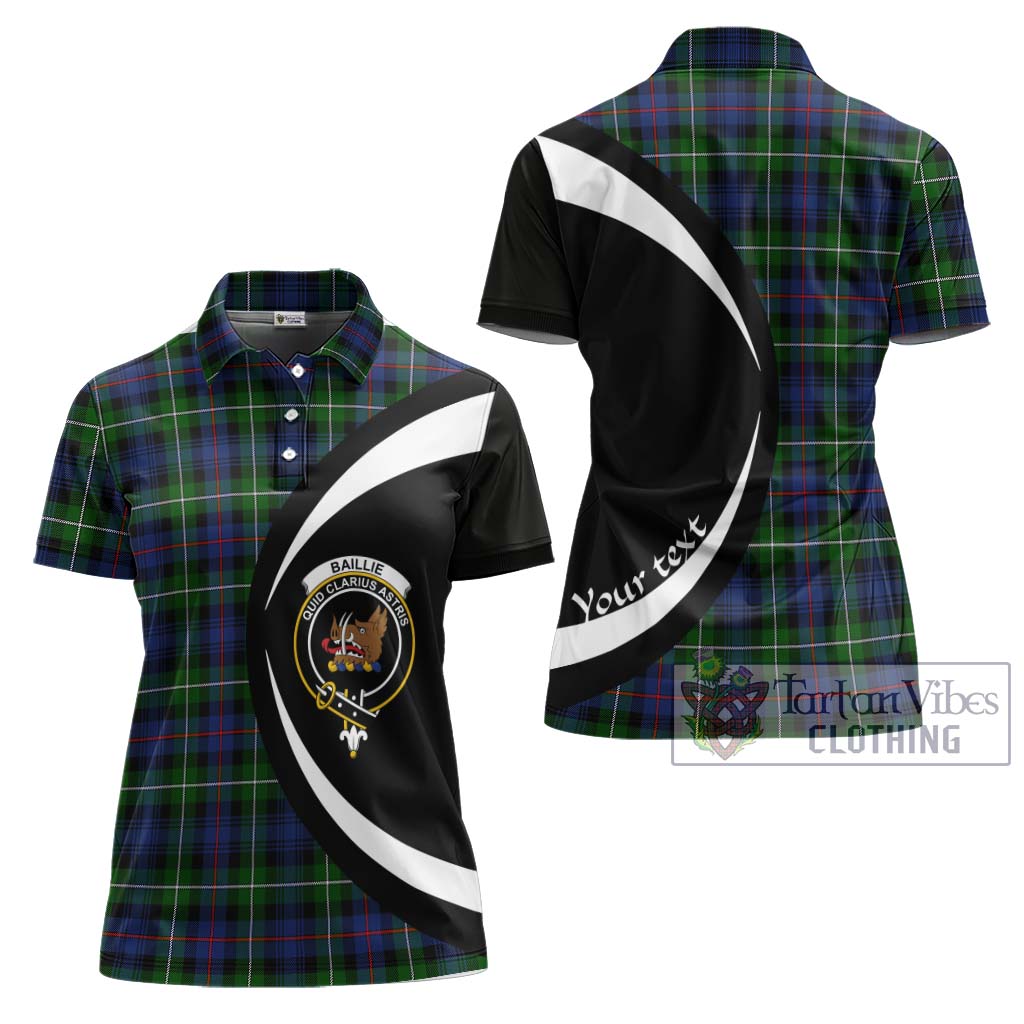 Baillie Tartan Women's Polo Shirt with Family Crest Circle Style Women - Tartan Vibes Clothing