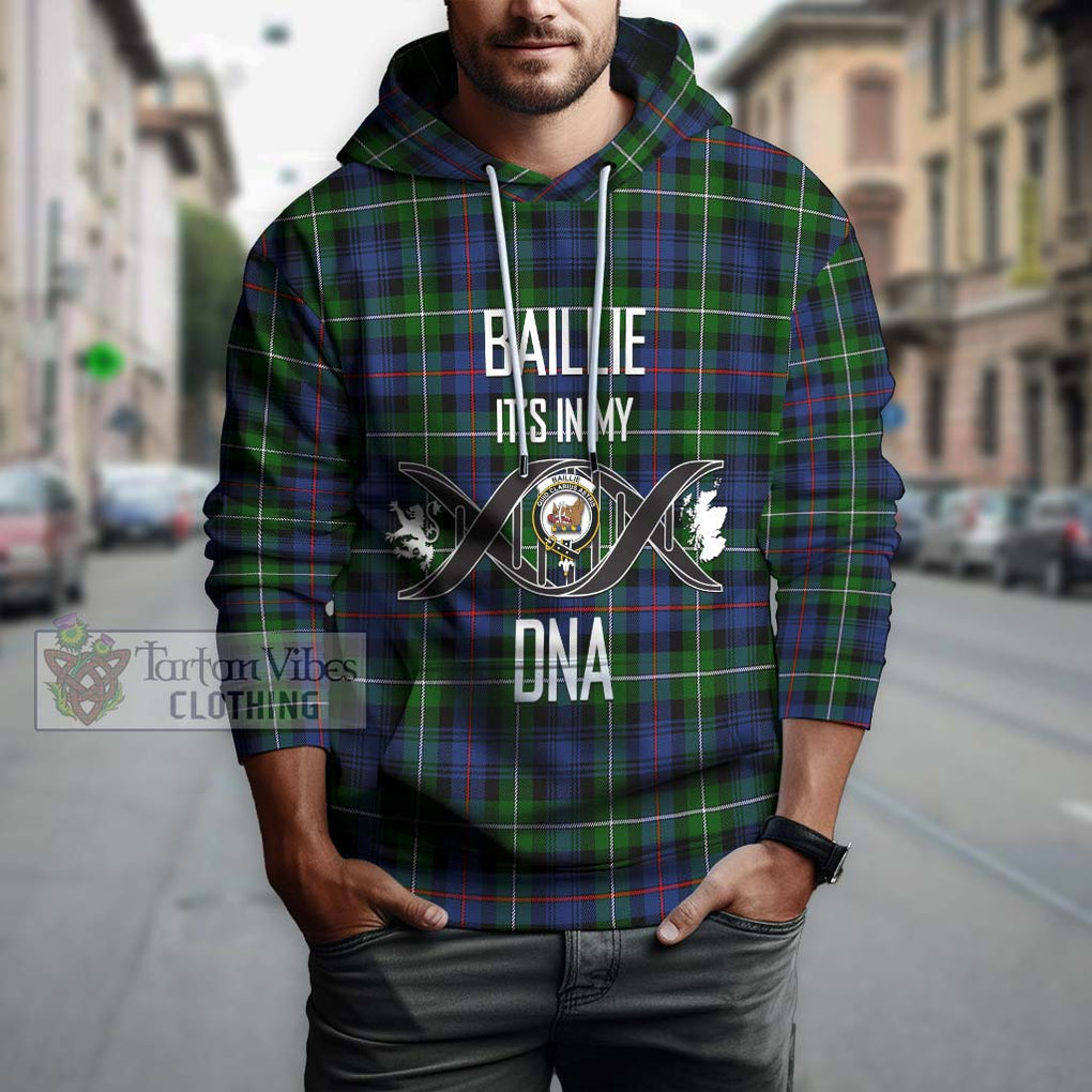 Baillie Tartan Hoodie with Family Crest DNA In Me Style Pullover Hoodie - Tartanvibesclothing Shop