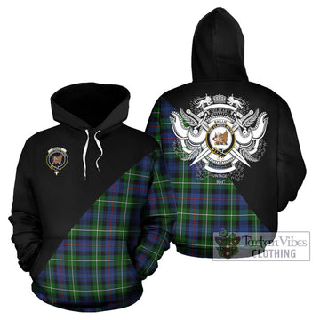 Baillie Tartan Hoodie with Family Crest and Military Logo Style