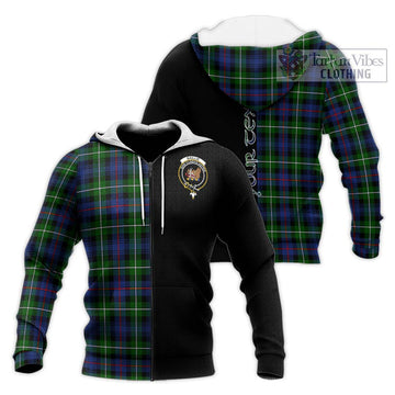 Baillie Tartan Knitted Hoodie with Family Crest and Half Of Me Style