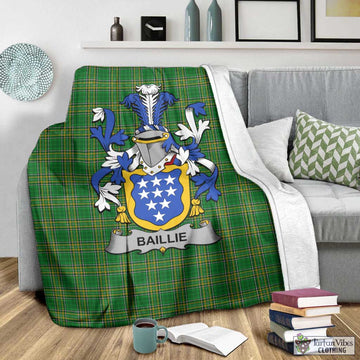 Baillie Irish Clan Tartan Blanket with Coat of Arms