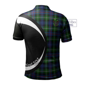 Baillie Tartan Men's Polo Shirt with Family Crest Circle Style