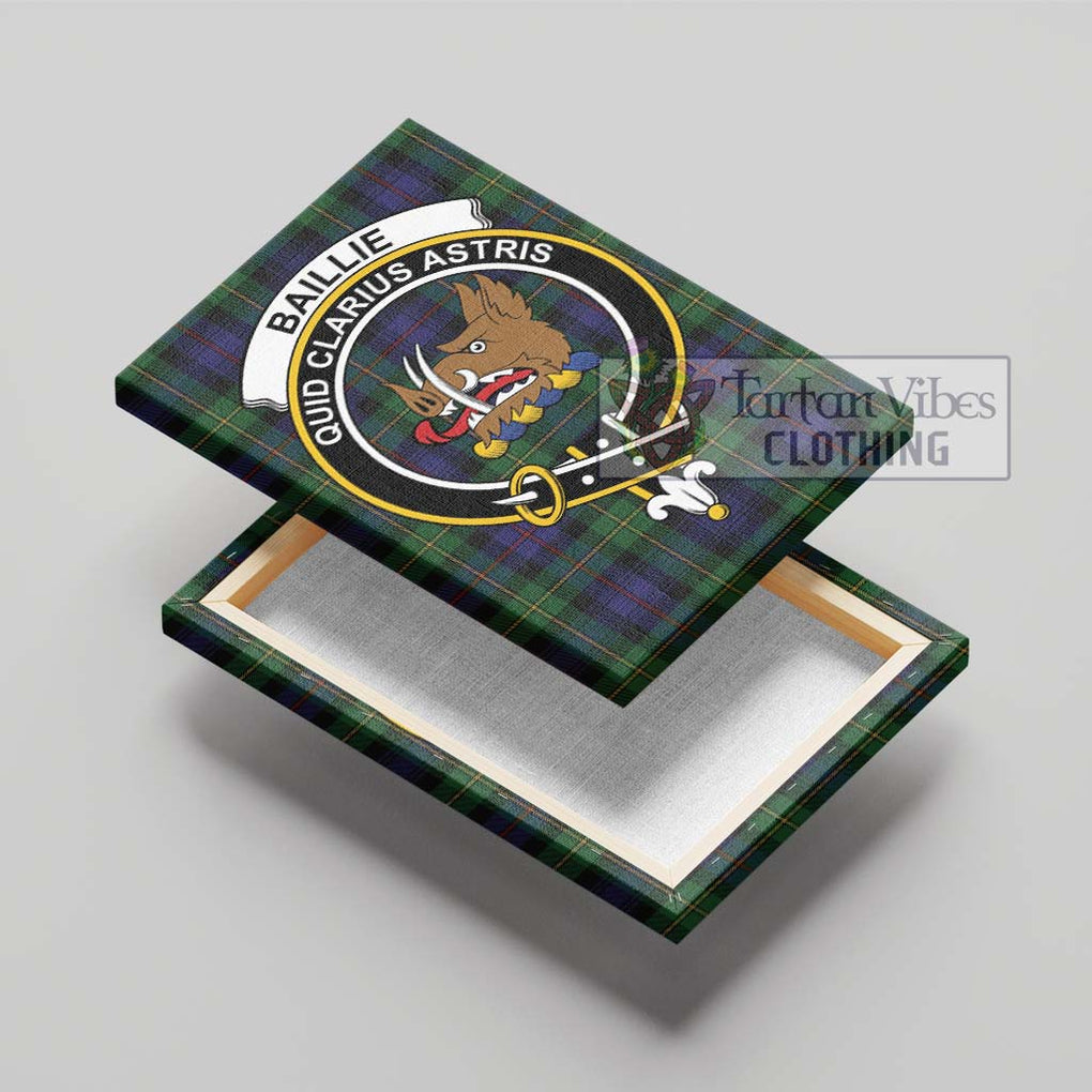 Baillie Tartan Canvas Print Wall Art with Family Crest - Tartan Vibes Clothing