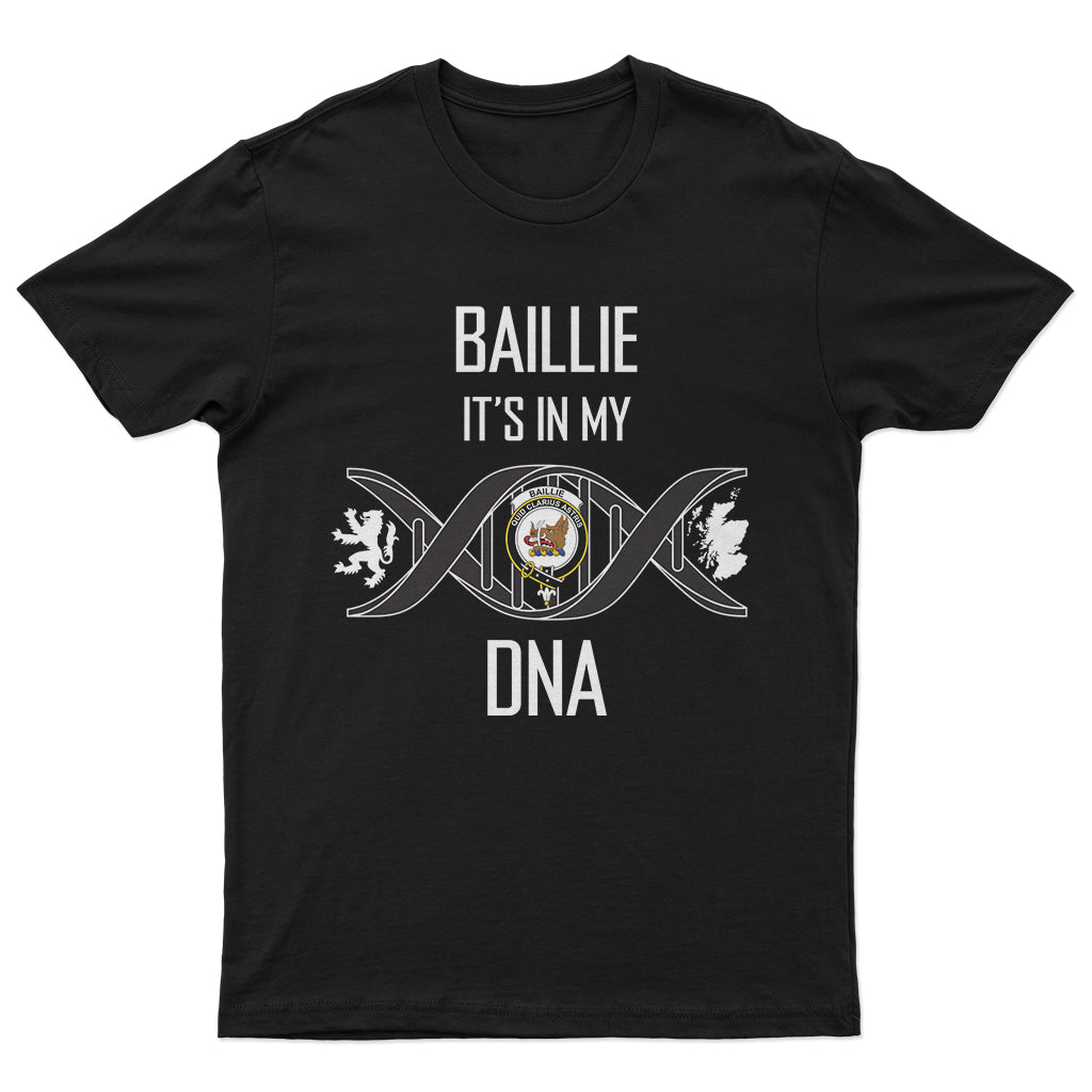 Baillie Family Crest DNA In Me Mens T Shirt - Tartanvibesclothing