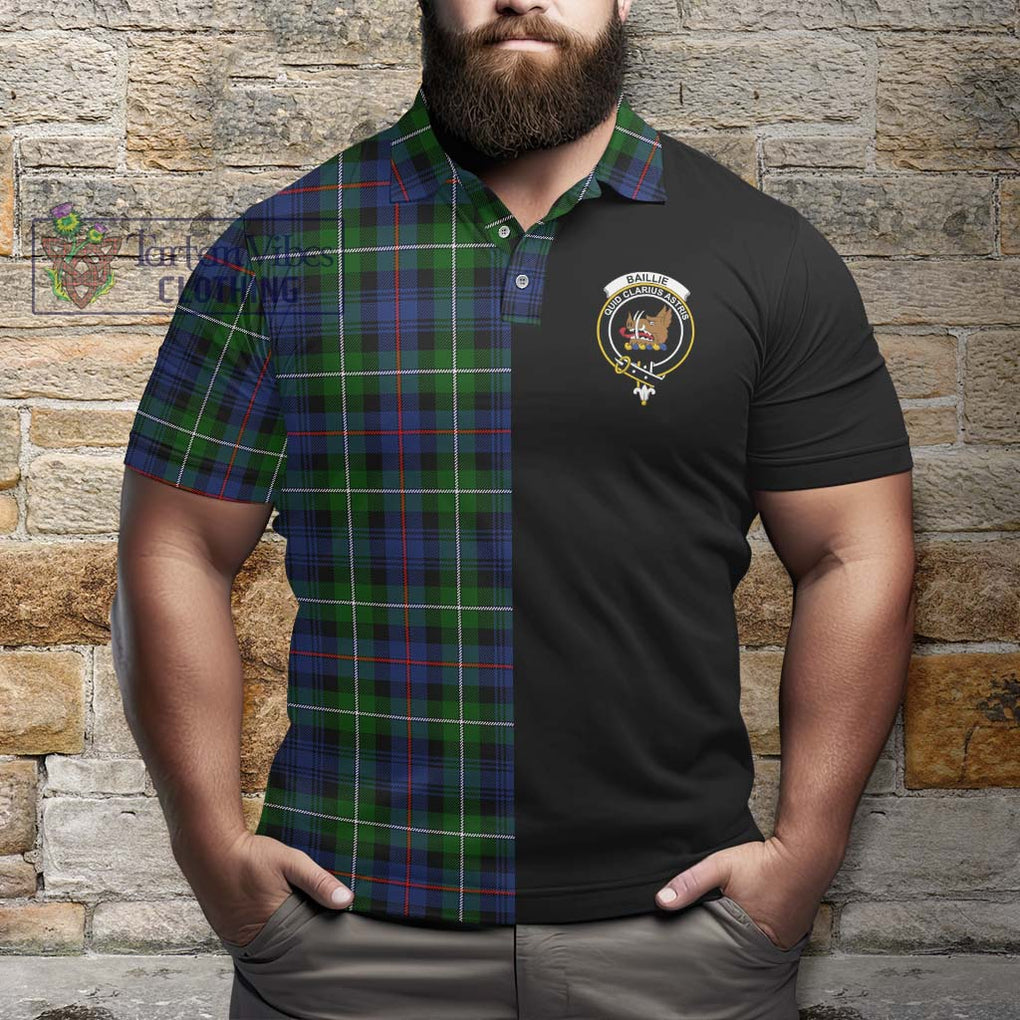 Baillie Tartan Polo Shirt with Family Crest and Half Of Me Style - Tartanvibesclothing Shop