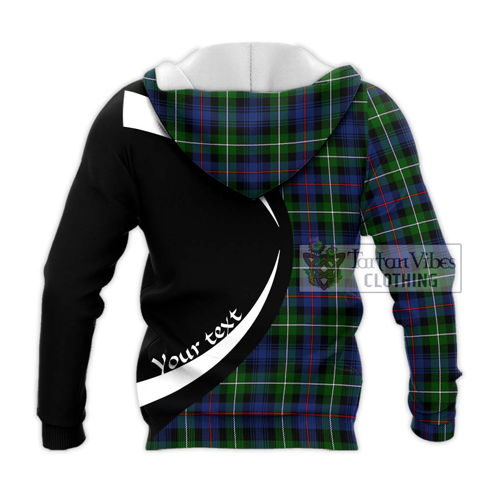 Baillie Tartan Knitted Hoodie with Family Crest Circle Style - Tartan Vibes Clothing