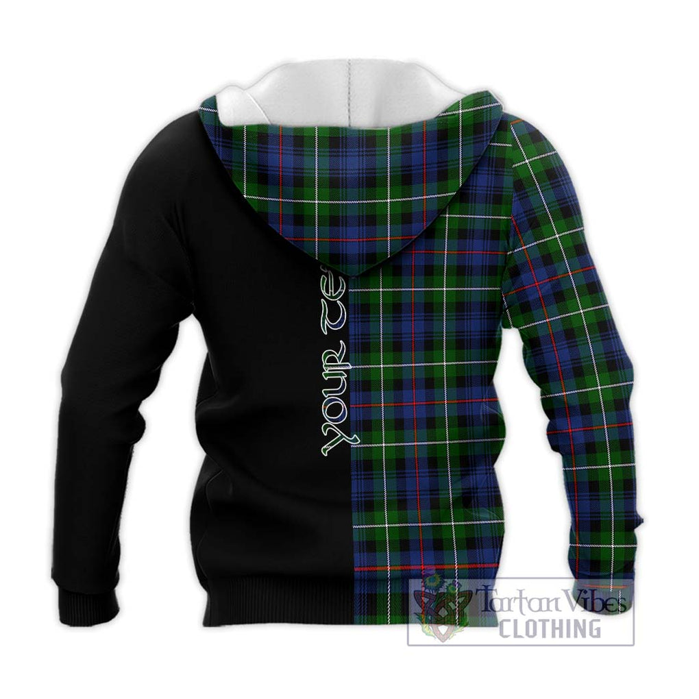 Baillie Tartan Knitted Hoodie with Family Crest and Half Of Me Style - Tartanvibesclothing Shop