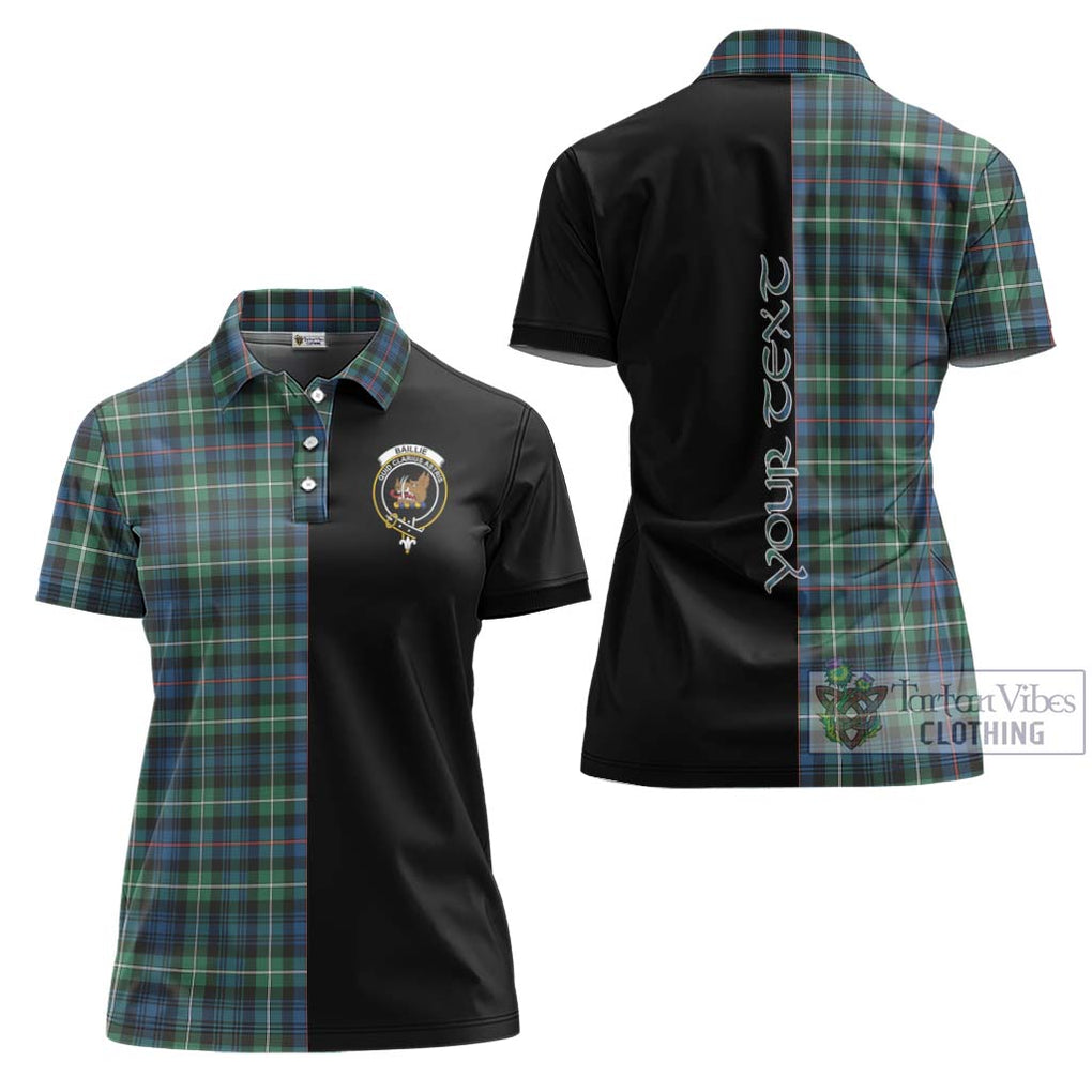 Baillie Ancient Tartan Women's Polo Shirt with Family Crest and Half Of Me Style Women - Tartanvibesclothing Shop