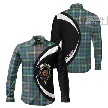 Baillie Ancient Tartan Long Sleeve Button Up with Family Crest Circle Style